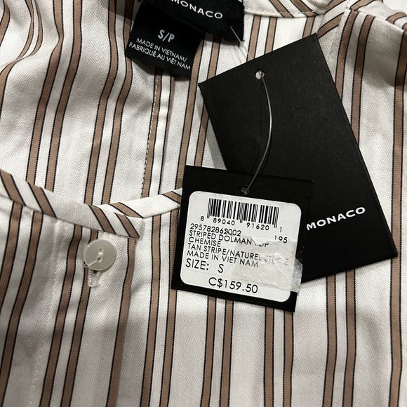 NWT Club Monaco Striped Dolman Sleeve Top Size Small - Picture 5 of 6